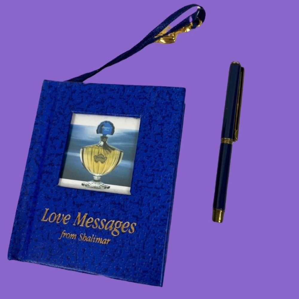 Love messages from Shalamar mini notepad with pen
